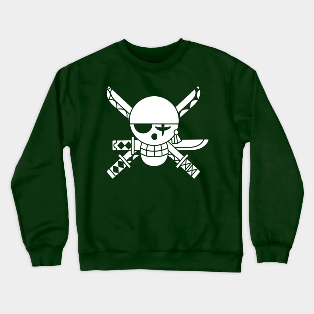 Zoro Jolly Roger 2 Crewneck Sweatshirt by onepiecechibiproject